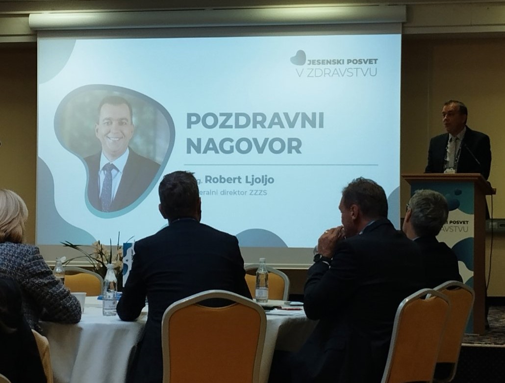 Uvodni govorec na Jesenskem posvetu v zdravstvu mag. Robert Ljoljo, generalni direktor ZZZS